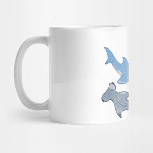 Cute Swimming Sharks Pattern Mug